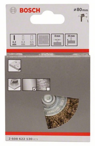 Bosch 2 608 622 130 skivborste och koppborste Stålborsthjul 8 cm