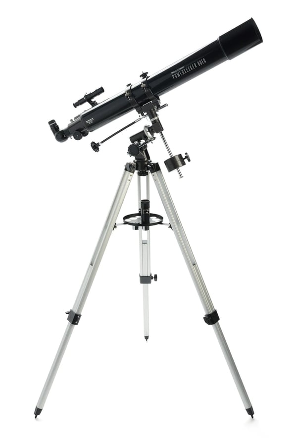 Celestron PowerSeeker 80EQ Refraktor 225x Sort