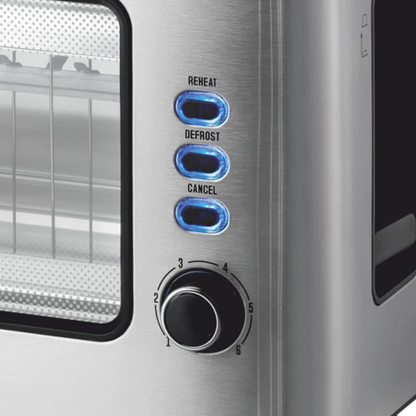 Haeger TO-100.014A brödrostar 6 2 skivor 1000 W Svart, Rostfritt stål