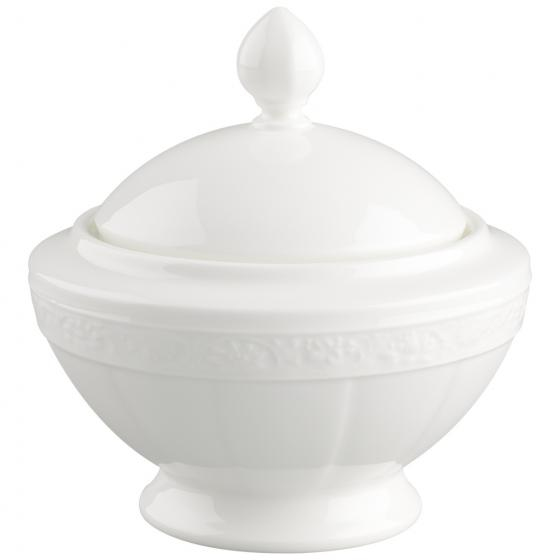 Villeroy & Boch White Pearl Sukkerskål Hvid Porcelæn