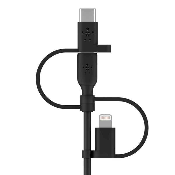 Belkin BOOST CHARGE USB-kaapeli 1 m USB A USB C/Micro-USB B/Lightning Musta