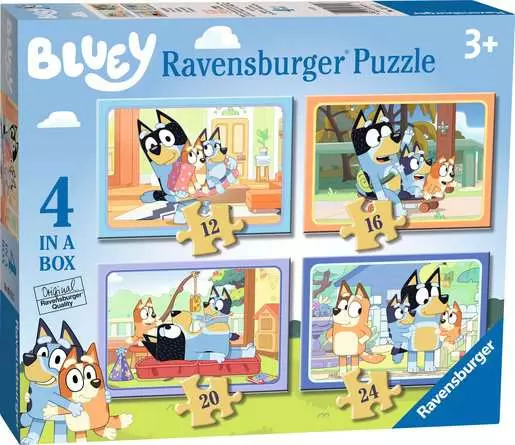 Ravensburger Bluey 4 in 1 Pussel 12 styck Tecknade serier