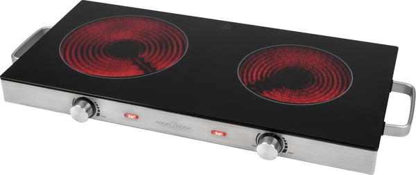 Bomann PC-DKP 1211 Svart, Rostfritt stål Bänkdiskmaskin 64 cm Keramisk 2 zone(s)