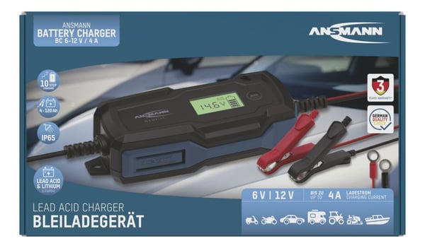 Ansmann 1001-0144 batterioplader til køretøj 6 - 14 V Sort