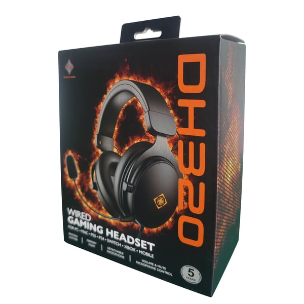 Deltaco Gaming DH320 Wired Gaming Headset, Protein leather,3.5mm connection