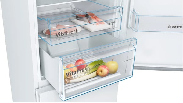 Miniatyrbillede 6 af 6: Bosch Serie 4 KGN39VWEB køle-/fryseskab Fritstående 368 L Hvid