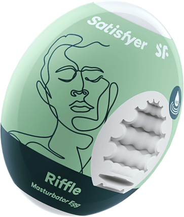 Miniatyrbillede 1 af 2: Satisfyer Masturbator Egg - Riffle Onaniæg Termoplastisk elastomer (TPE)