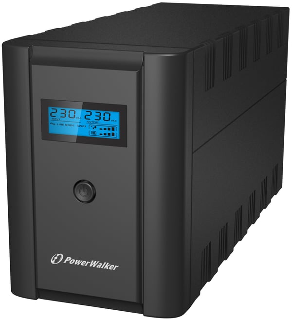 PowerWalker VI 1200 LCD/FR UPS-enhed Interaktivt indgangsstik 1,2 kVA 600 W 4 AC stikkontakt(er)