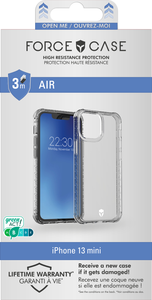 Miniatyrbillede 3 af 5: FORCE CASE FCAIRIP1354T mobiltelefon etui Transparent