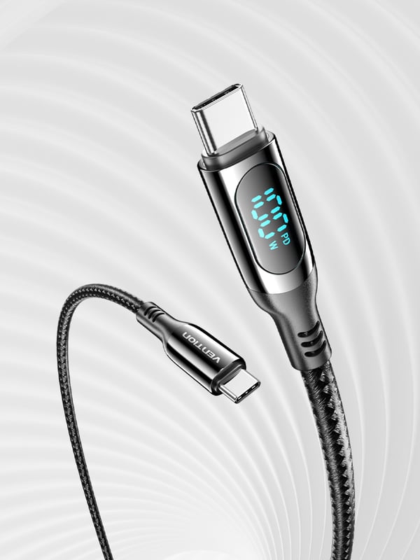 Miniatyrbild 3 av 5: Vention TAYBAV USB-kablar USB 2.0 1,2 m USB C 0,48 Gbit/s 100 W Svart