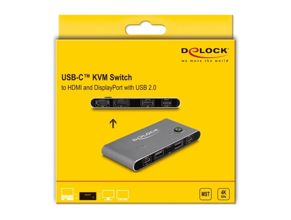 Miniatyrbild 2 av 2: DeLOCK 11485 KVM-switchar Antracit