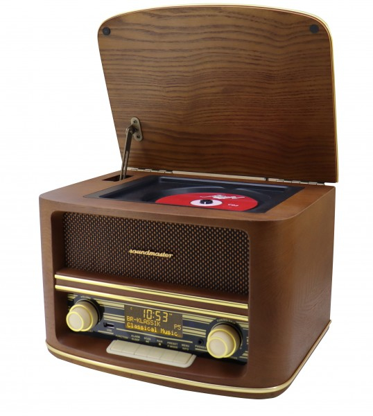 Miniatyrbillede 6 af 6: Soundmaster NR961 radio Bærbar Digital Træ