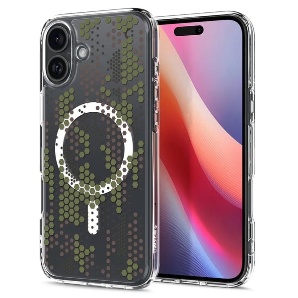 Spigen Ultra Hybrid (MagFit) mobiltelefon etui 15,5 cm (6.1") Cover Grøn, Transparent