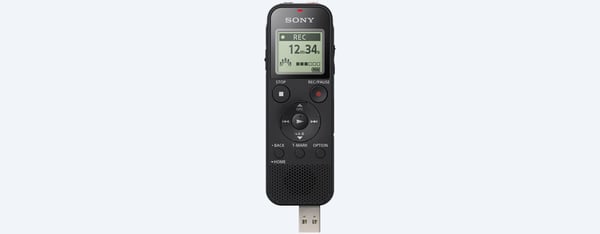 Miniatyrbillede 6 af 6: Sony ICD-PX470 Diktafon Intern hukommelse & flash kort Sort