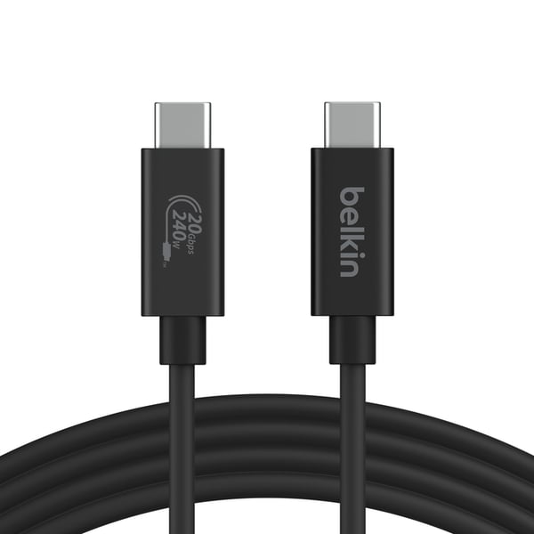 Belkin INZ004BT2MBK USB-kabel USB4 Gen 2x2 2 m USB C 20 Gbit/sek. 240 W Sort