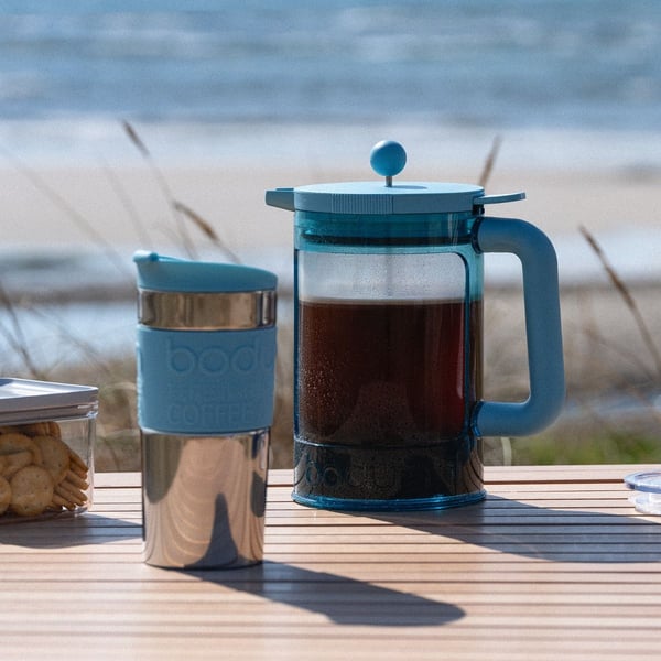 Miniatyrbild 3 av 4: Bodum BEAN SET Fransk press 1,5 l Blå, Transparent