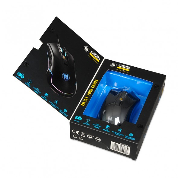 iBox AURORA A-3 hiiri Pelaaminen Oikeakätinen USB A-tyyppi Optinen 6200 DPI