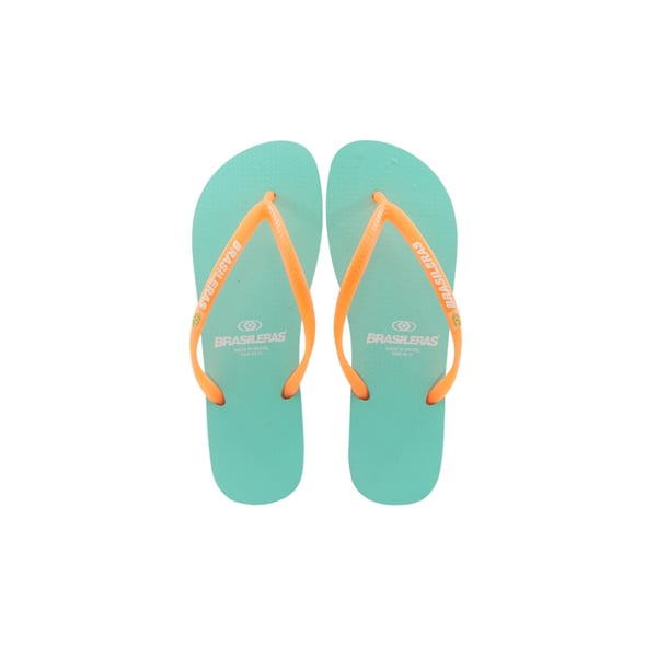 Brasileras UBCLACCBWNN4613_34-35 klipklap og badesandal Hunstik Grøn, Orange