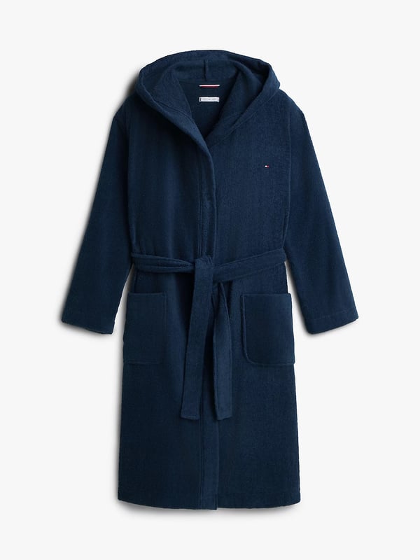 Pikkukuva 5 / 5: Tommy Hilfiger Essential Flag Embroidery Hooded Bathrobe Puuvilla