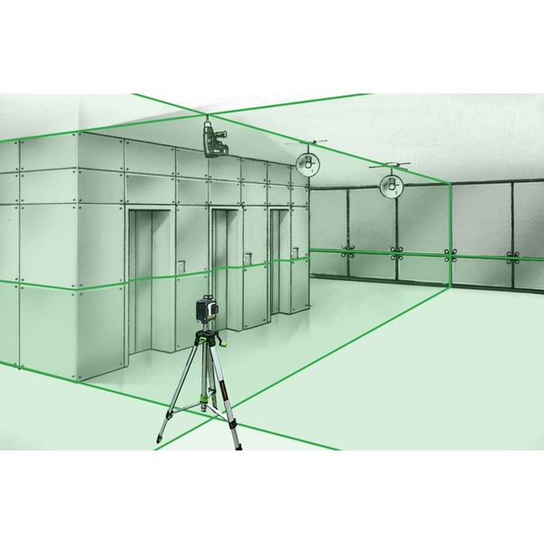 Pikkukuva 5 / 5: Laserliner CompactPlane-Laser 3G Pro Laseretäisyysmittari Musta, Vihreä, Harmaa 30 m