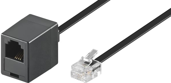Goobay 10m RJ-11 Cable Sort