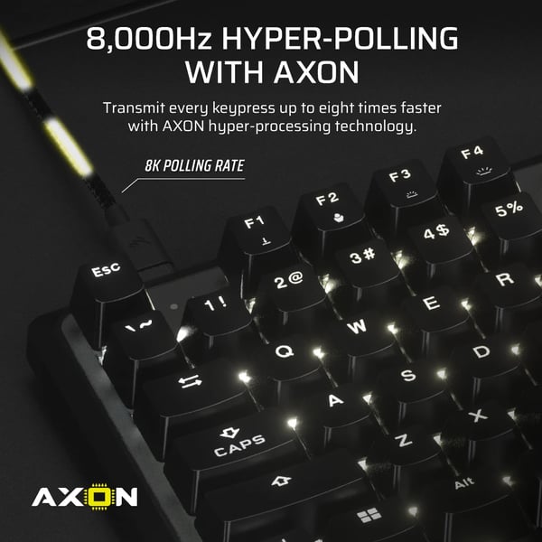 Corsair K70 PRO TKL tastatur Spil USB QWERTY US engelsk Sort