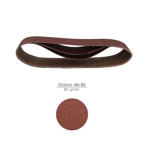Pikkukuva 5 / 5: Wolfpack Lija Recambio Banda 100x914 mm. Grano 80 (3 Piezas)