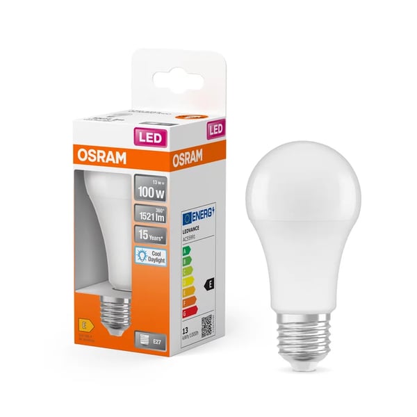 Miniatyrbillede 3 af 3: LEDVANCE 4058075304277 LED-lampe Cool dagslys 6500 K 13 W E27 E