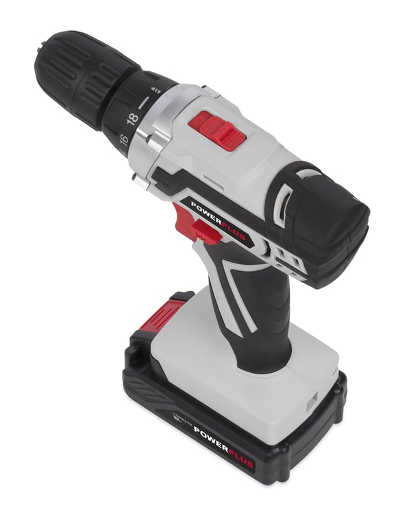 Powerplus POWC1061 borr 1400 RPM utan nyckel 1,48 kg Svart, Grå, Röd