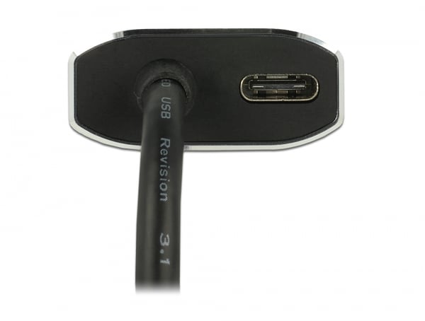 Miniatyrbillede 2 af 3: DeLOCK 62990 USB grafisk adapter 4096 x 2160 pixel Grå