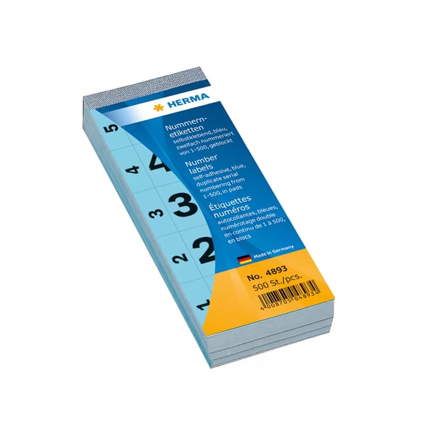 HERMA 4893 självhäftande etiketter Rektangel Blå 500 styck HERMA 4893 självhäftande etiketter Rektangel Blå 500 styck
