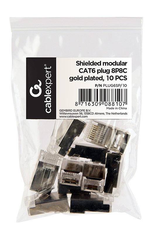Gembird PLUG6SP/10 kabelsamler RJ-45 Transparent Gembird PLUG6SP/10 kabelsamler RJ-45 Transparent