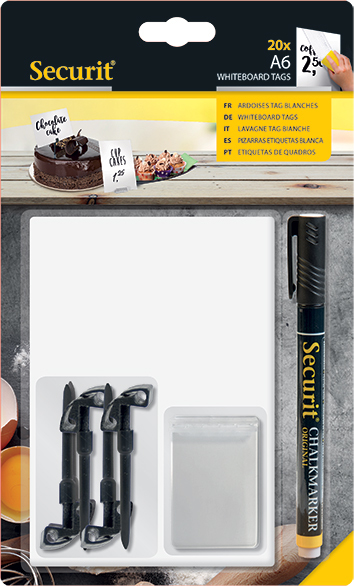 Securit TAG-A6-BL kritpenna Trubbig Vit 1 styck