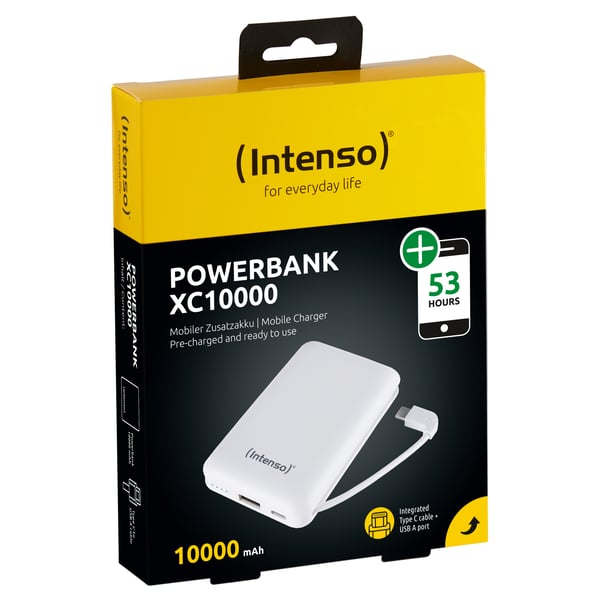 Intenso XC10000 Lithium polymer (LiPo) 10000 mAh Hvid