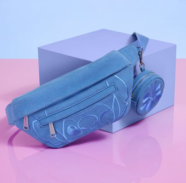 Loungefly Stitch Ohana Canvas Convertible mavetaske Blå