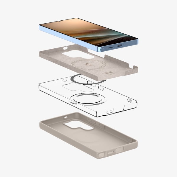 Spigen Silicone Fit (MagFit) matkapuhelimen suojakotelo 17,5 cm (6.9") Suojus Luonnollinen