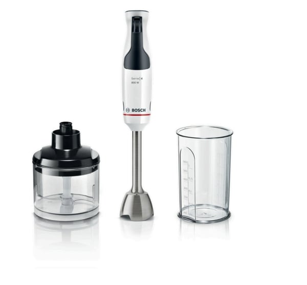Bosch Serie 4 MSM4W420 mixer 0,6 l Stavmixer 800 W Svart, Transparent, Vit