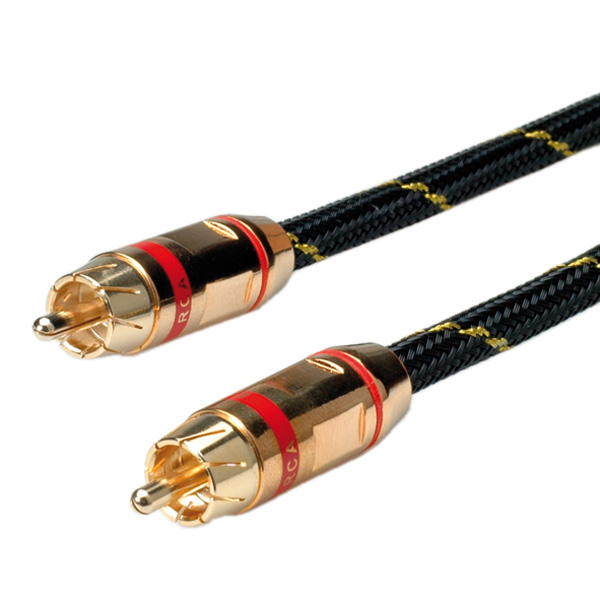 ROLINE 11.09.4251 videokabeladapter 5 m RCA Svart, Guld, Röd