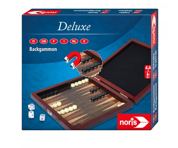Pikkukuva 1 / 3: Noris Deluxe Travel Game Backgammon Lautapeli Perinteinen