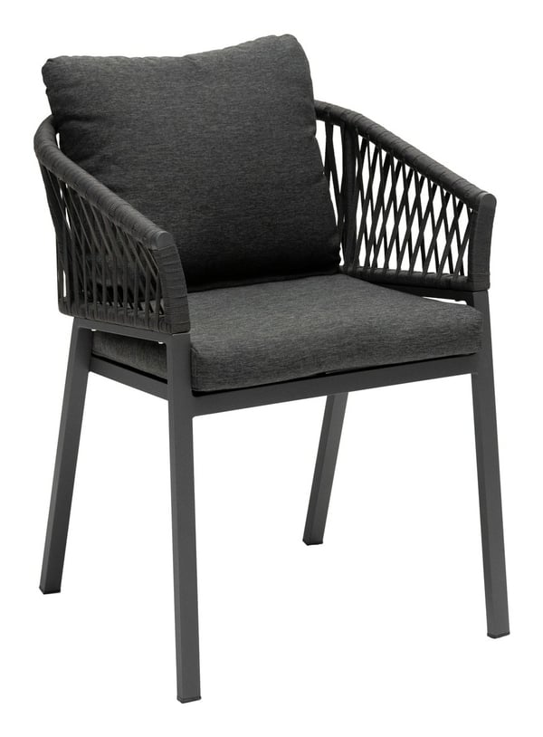 Pikkukuva 2 / 5: Hesperide 171144 ulkotuoli Terassi Verkkoistuin Verkkoselkänoja Akryyli, Alumiini, Verkko, Polyesteri Antrasiitti, Grafiitti