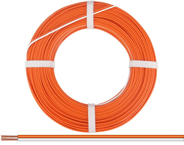 Donau 250-57-25 lydkabel 25 m Orange, Hvid