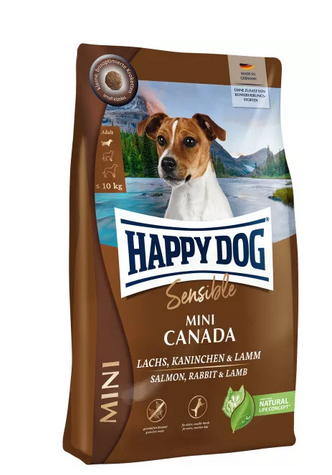 Happy Dog Sensible Mini Canada 4 kg Voksen Lam, Kanin, Laks
