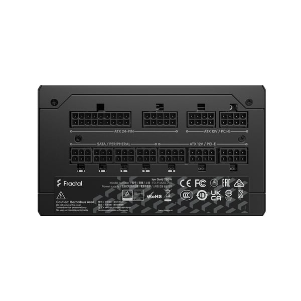 Miniatyrbild 15 av 16: Fractal Design Ion+ 750W Gold strömförsörjningsenheter 24-pin ATX ATX Svart