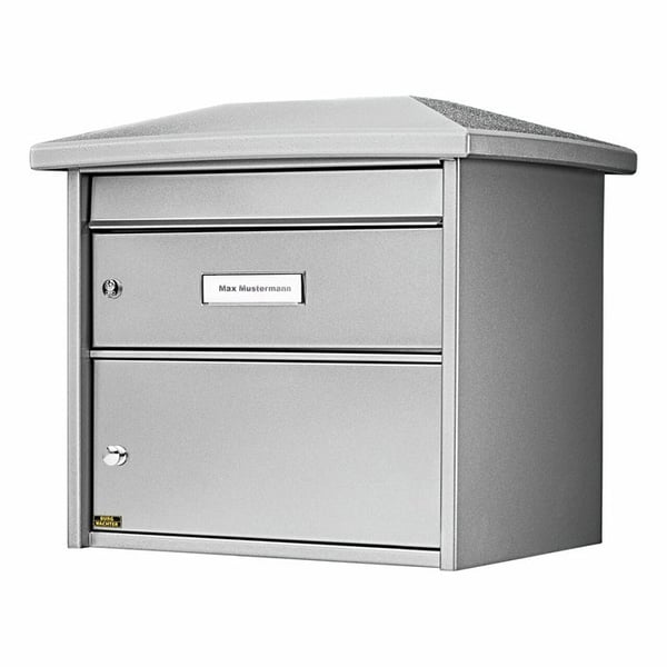 Miniatyrbillede 3 af 6: BURG-WÄCHTER 19730 postkasse Sølv Pælmonteret postkasse Galvaniseret stål
