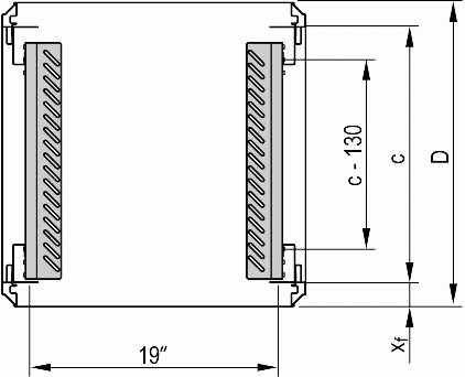Miniatyrbillede 2 af 3: Schroff Slide rail 25 kg