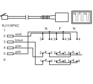 Miniatyrbillede 2 af 2: Goobay TEL ADAP RJ11 - TAE NFN Sort