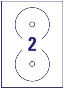 Miniatyrbillede 2 af 2: Avery L6043-100 print etiket Transparent CD