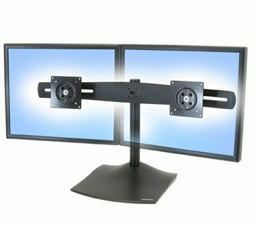Miniatyrbillede 5 af 6: Ergotron DS Series DS100 Dual Monitor Desk Stand, Horizontal 61 cm (24") Skrivebord Sort