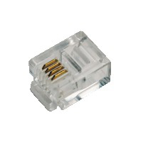 Miniatyrbillede 1 af 2: LogiLink Telefonstik - RJ-11 (M) - ubeskyttet (Pakke med 100)
