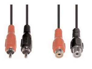 e+p B 98/10 lydkabel 10 m 2 x RCA Sort, Rød e+p B 98/10 lydkabel 10 m 2 x RCA Sort, Rød